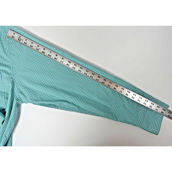 Tommy Bahama Shirt Mens XL Green Blue Check Newport Coast Button Up Long Sleeve - Picture 11 of 14